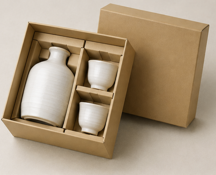 美濃焼・陶器を保護する中材入りの箱